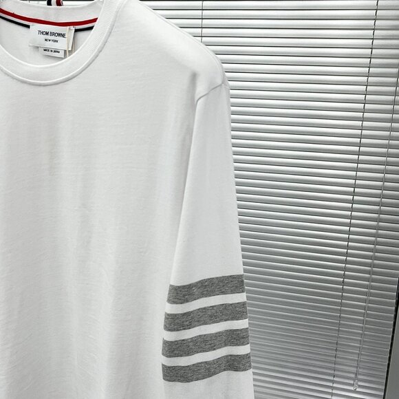 Thom Browne solid color striped round neck long sleeve - Picture 5 of 7